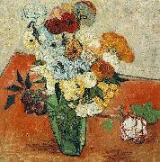 Japanese Vase with Roses and Anemones Vincent Van Gogh